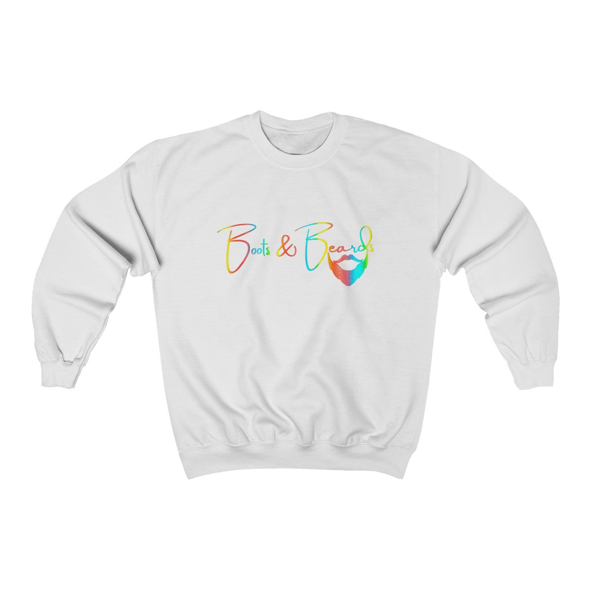 Heavy Blend™ Crewneck Sweatshirt Rainbow Logo