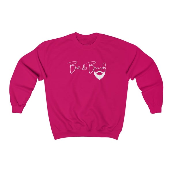 Heavy Blend™ Crewneck Sweatshirt White Logo