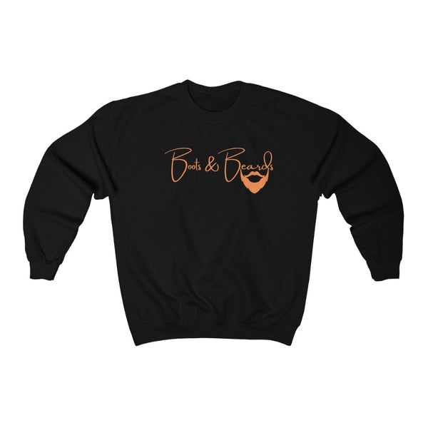 Heavy Blend™ Crewneck Sweatshirt Orange Logo