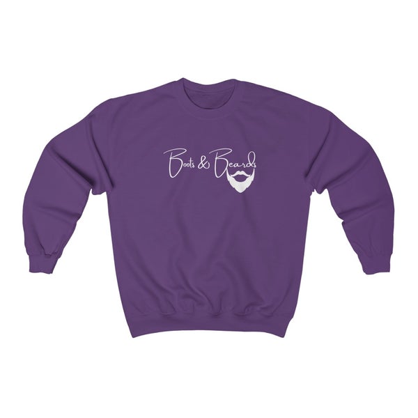 Heavy Blend™ Crewneck Sweatshirt White Logo