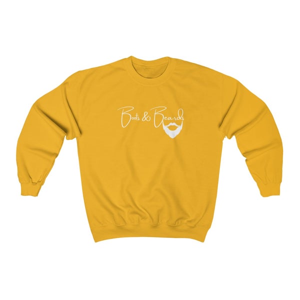 Heavy Blend™ Crewneck Sweatshirt White Logo
