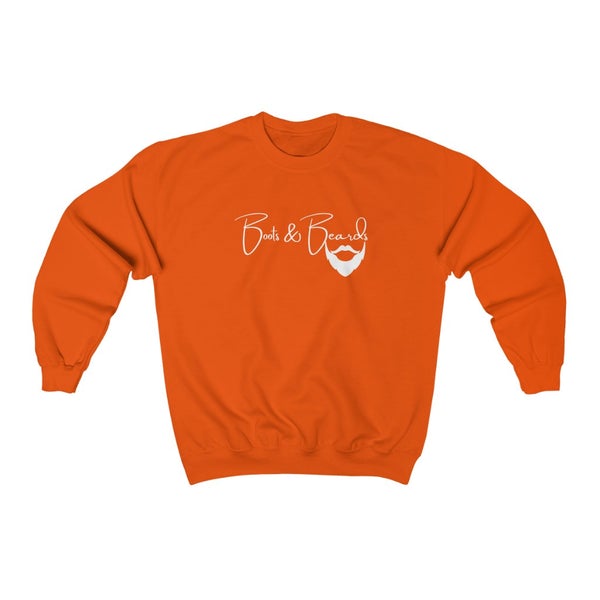 Heavy Blend™ Crewneck Sweatshirt White Logo