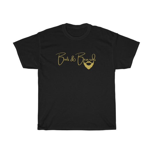 Unisex Heavy Cotton Tee Gold Logo
