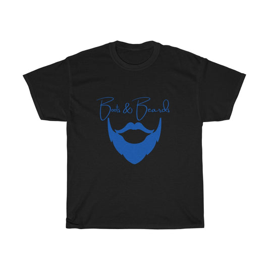 Unisex Heavy Cotton Tee Blue Logo