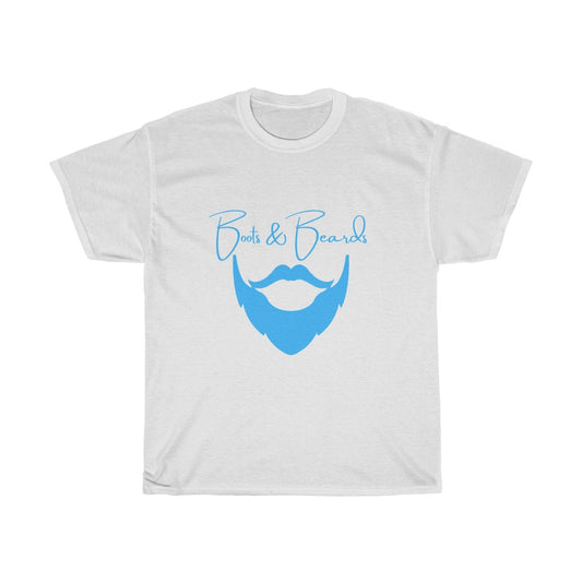 Unisex Heavy Cotton Tee Light Blue Logo