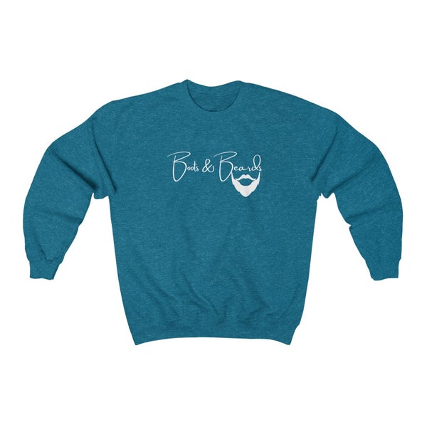 Heavy Blend™ Crewneck Sweatshirt White Logo